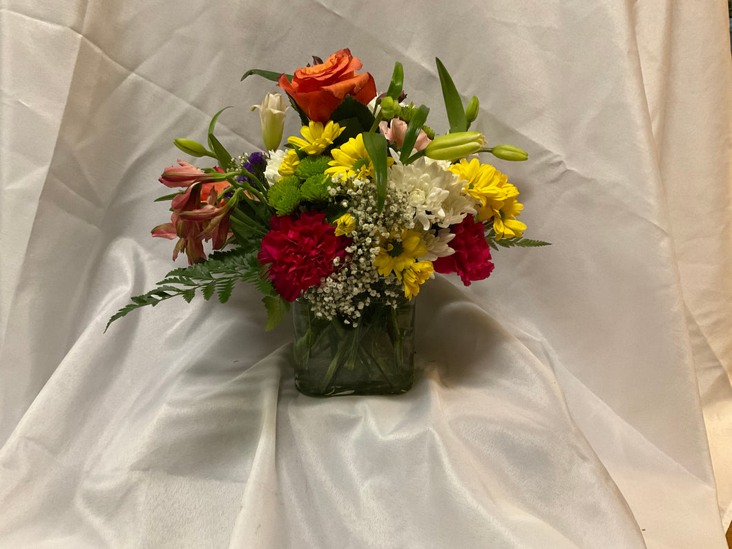 Assorted Flowers In A Vase